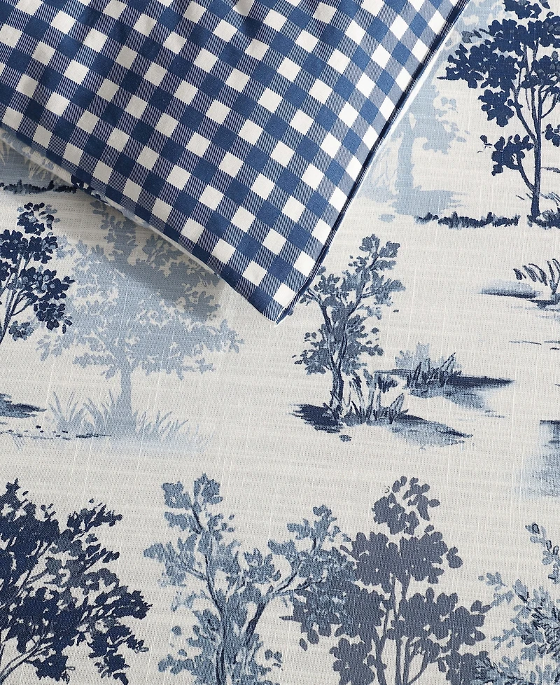 Eddie Bauer Vintage Forest Toile Reversible -Pc. Comforter Set