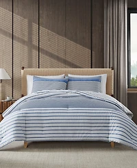Eddie Bauer Cooper Stripe Cotton Reversible -Pc. Comforter Set