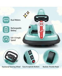 6V kids Ride-on Bumper Car with 360° Spinning and Dual Motors