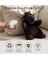 Fuzzwoof Moose HeartBeat Cuddle Dog Toy, Plush Stuffed Animal Pal with Battery-Powered Heartbeat, Ideal Comfort & Anxiety Relief Toy