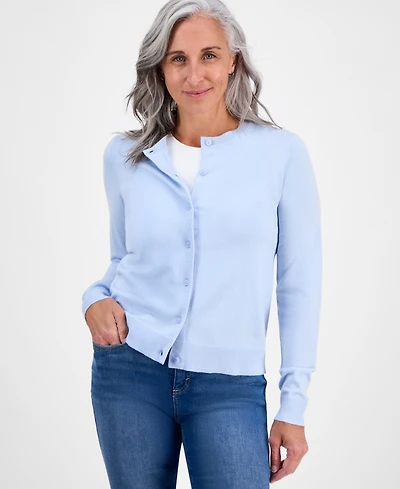 Style & Co Petite Crewneck Cardigan, Macy's Exclusive