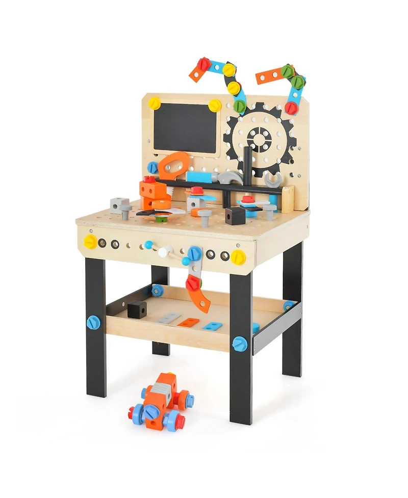 Mecale Pretend Play Workbench with Tools Set and Realistic Accessories