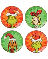 Lenox Merry Grinchmas Tidbit Plates, Set of 4