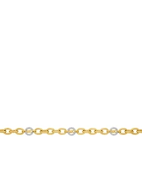 Michael Kors Cubic Zirconia Logo Chain Necklace