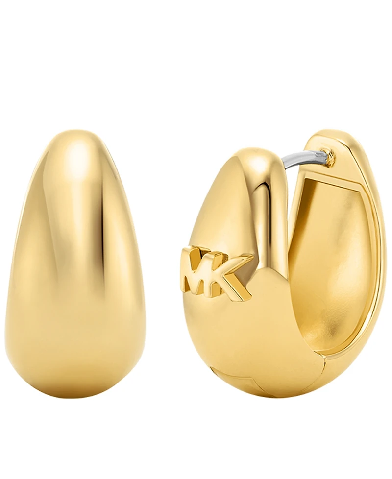 Michael Kors Gold-Tone Teardrop Huggie Earrings
