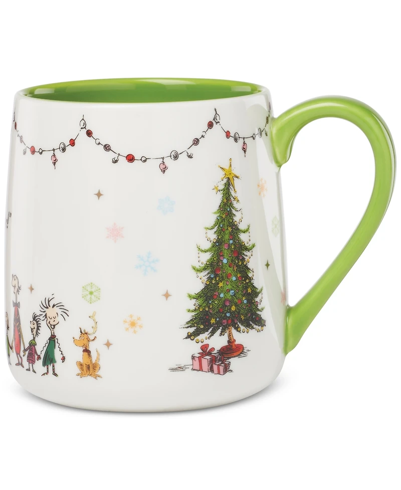 Lenox WhoVille Grinch Fireplace Mugs, Set of 2