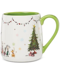 Lenox WhoVille Grinch Fireplace Mugs, Set of 2