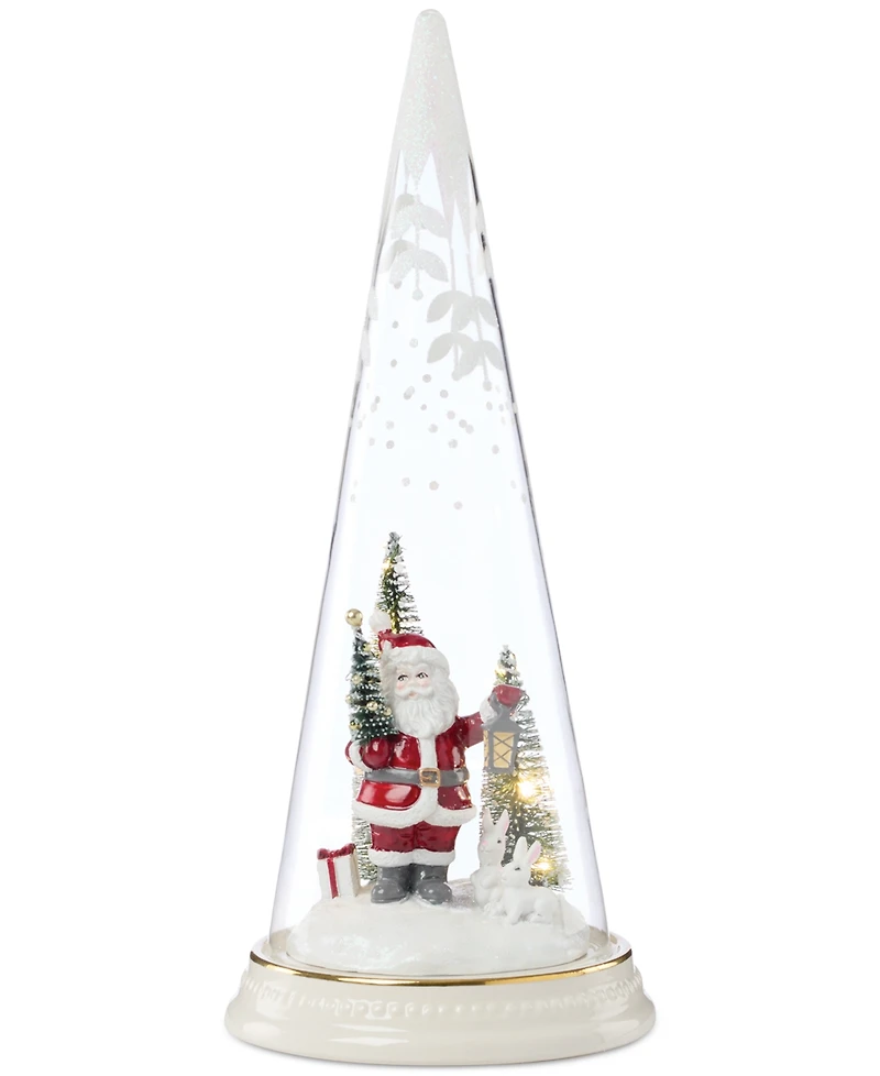 Lenox Merry & Magical Light-Up Santa with Lantern Figurine