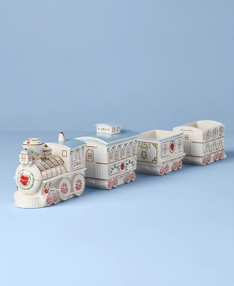 New For 2025! Lenox Village Christmas Porcelain Train Serving Set