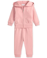 Polo Ralph Lauren Baby Girls Fleece Hoodie & Pant Set