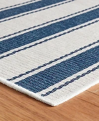 Dash and Albert Rugs by Annie Selke Blue Awning Machine Washable DA2033 8'x10' Area Rug