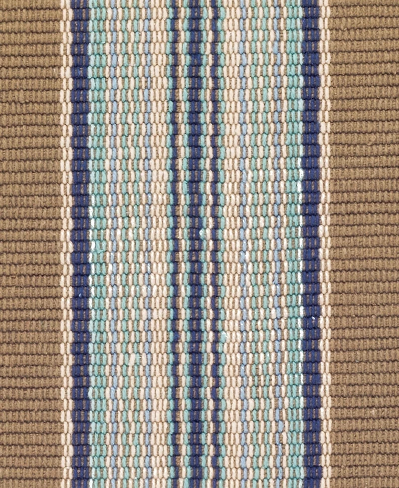 Dash and Albert Rugs by Annie Selke Blue Heron Stripe Indoor/Outdoor DA142 5'x8' Area Rug