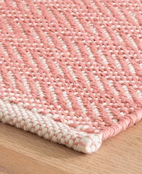 Dash and Albert Rugs by Annie Selke Herringbone Cotton RDA420 4'x6' Area Rug