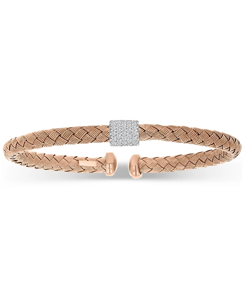 Cubic Zirconia Bangle Bracelet 18"