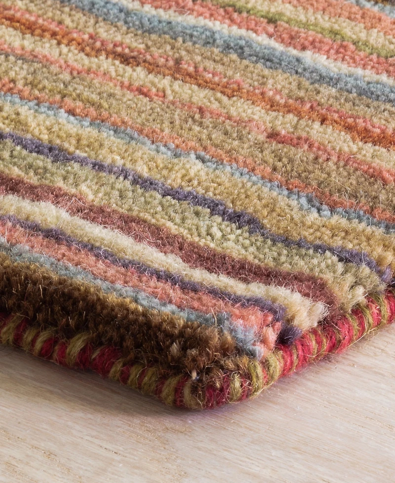 Dash and Albert Rugs by Annie Selke Brindle Stripe RDA080 2'6''x8' Runner Area Rug