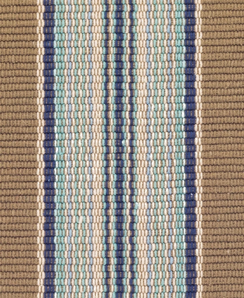 Dash and Albert Rugs by Annie Selke Blue Heron Stripe RP41 4'x6' Area Rug