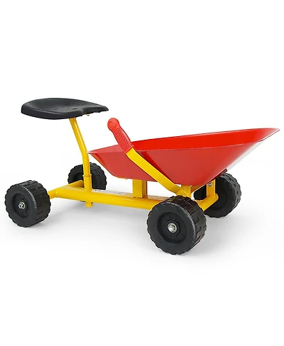 Mecale 8 Inch Heavy Duty Kids Ride-on Sand Dumper with 4 Wheels