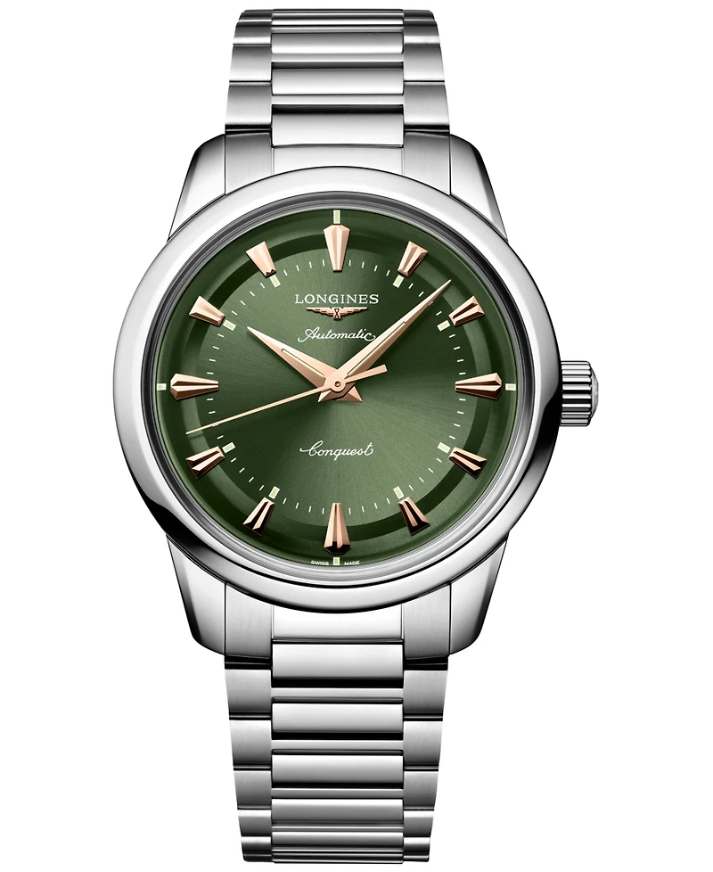 Longines Men's Conquest Heritage Automatic Stainless Steel Watch 38mm