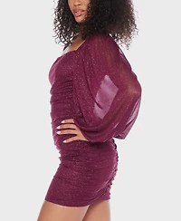 B Darlin Juniors' Glitter Jersey Short Bodycon Dress