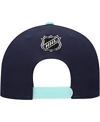 Fanatics Men's True Navy Seattle Kraken Pro Locker Room Snapback Hat