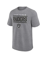 Fanatics Men's Heather Gray Las Vegas Raiders Big Tall Top Notch T-Shirt