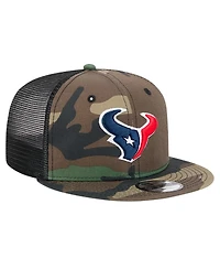 New Era Big Boys and Girls Camo Houston Texans Main Trucker 9FIFTY Snapback Hat