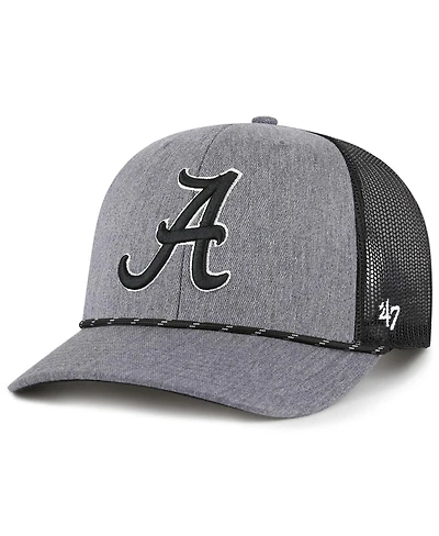 '47 Brand Men's Gray Alabama Crimson Tide Carbon Rope Adjustable Hat