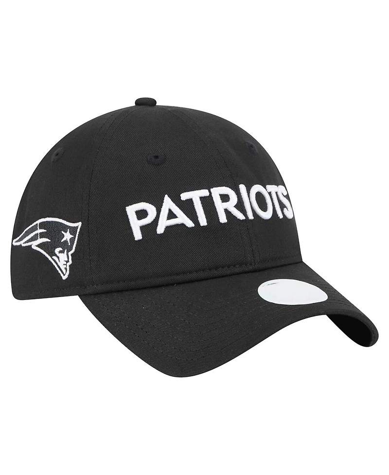 New Era Women's Black New England Patriots Cece 9TWENTY Adjustable Hat