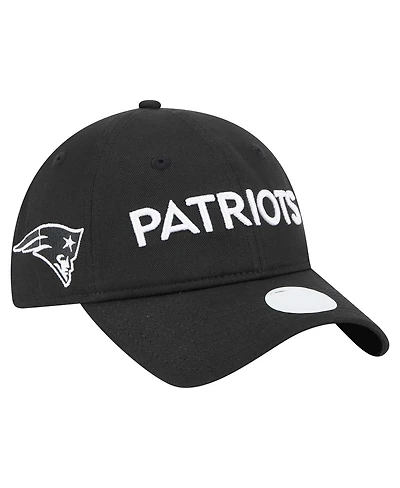 New Era Women's Black New England Patriots Cece 9TWENTY Adjustable Hat