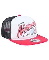 New Era Big Boys and Girls White Washington Nationals Retro 9FIFTY Snapback Hat