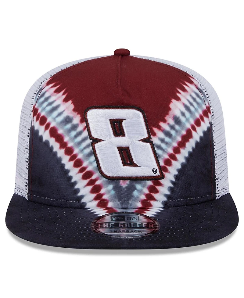 New Era Men's Black Kyle Busch Golfer Tie-Dye Snapback Hat