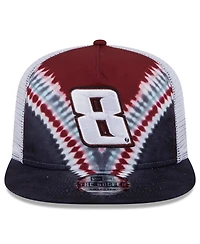 New Era Men's Black Kyle Busch Golfer Tie-Dye Snapback Hat