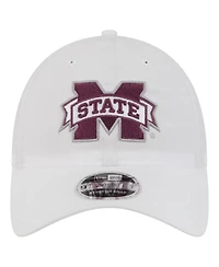 New Era Men's White Mississippi State Bulldogs Active Ripstop 9TWENTY Adjustable Hat