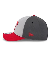 New Era Men's Gray/Red Texas Rangers 2025 Batting Practice 9FORTY M-Crown Adjustable Hat