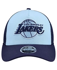 New Era Big Boys and Girls Light Blue Los Angeles Lakers Color Pack 9FORTY A-Frame Trucker Adjustable Hat