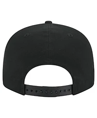 New Era Men's Black Miami Dolphins Adventure Canvas Split Panel 9FIFTY Snapback Hat