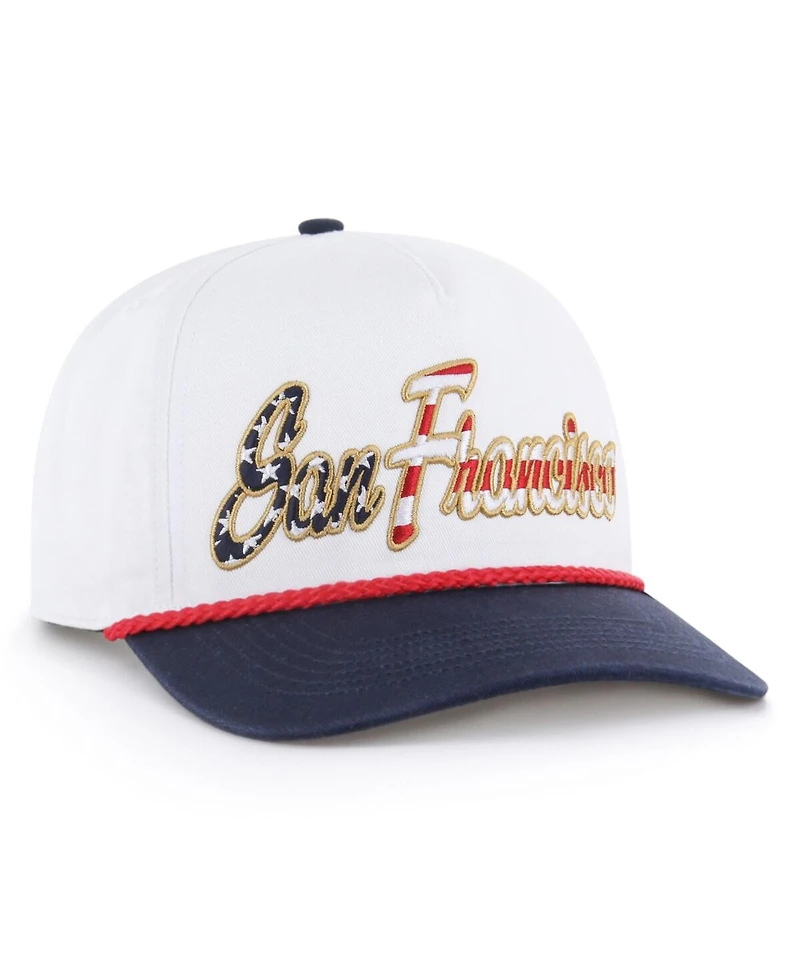 '47 Brand Men's White San Francisco 49ers Patriotic Overhand Hitch Adjustable Hat