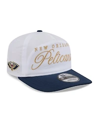 New Era Men's White/Navy New Orleans Pelicans 2025 Nba Draft On-Stage Nylon 19TWENTY Adjustable Hat