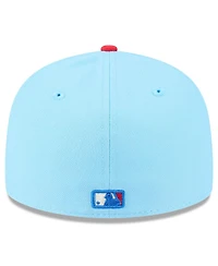New Era Men's Light Blue/Red Miami Marlins 2025 Fourth of July Low Profile 59FIFTY Fitted Hat