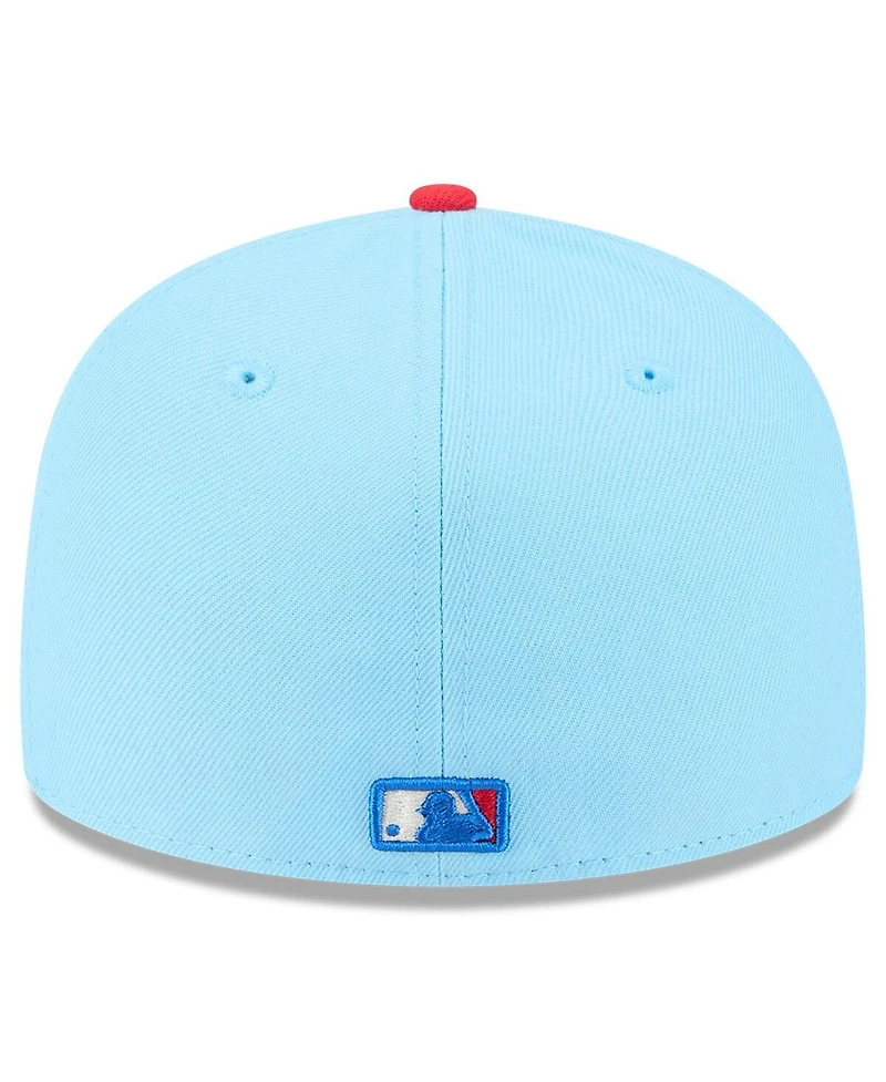 New Era Men's Light Blue/Red Chicago White Sox 2025 Fourth of July Low Profile 59FIFTY Fitted Hat