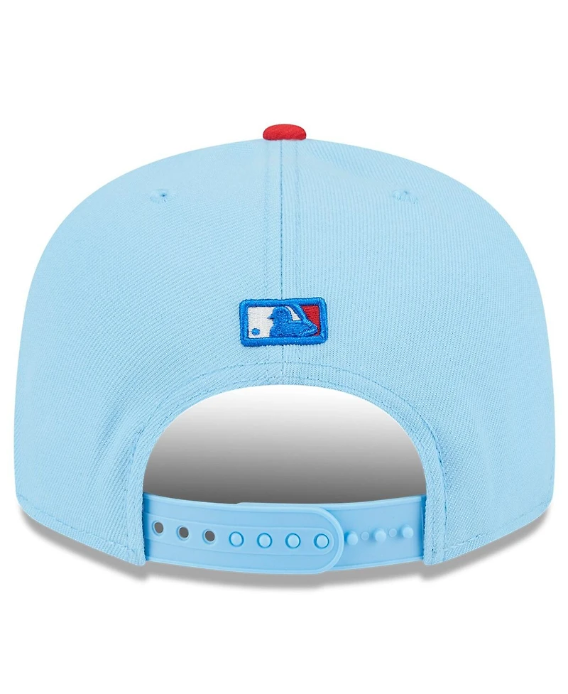 New Era Men's Light Blue/Red Miami Marlins 2025 Fourth of July 9FIFTY Snapback Hat