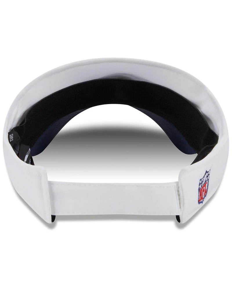 New Era Men's White/Navy New England Patriots 2025 Nfl Training Camp Adjustable Visor Hat