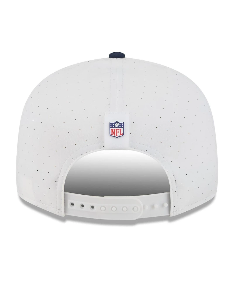New Era Men's White/Navy Tennessee Titans 2025 Nfl Training Camp Split Panel 9FIFTY Snapback Hat