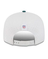 New Era Men's White/Midnight Green Philadelphia Eagles 2025 Nfl Training Camp Split Panel 9FIFTY Snapback Hat