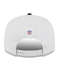 New Era Men's White/Black Las Vegas Raiders 2025 Nfl Training Camp Split Panel 9FIFTY Snapback Hat