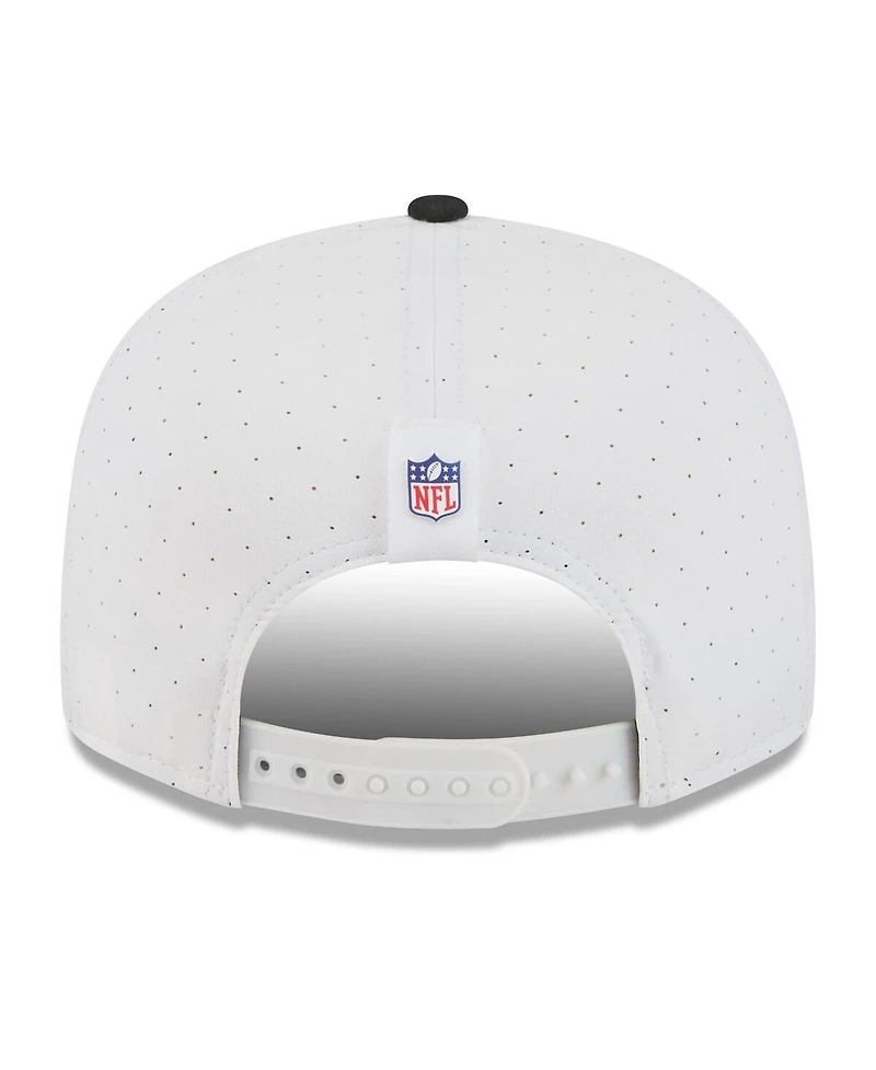 New Era Men's White/Black Jacksonville Jaguars 2025 Nfl Training Camp Split Panel 9FIFTY Snapback Hat