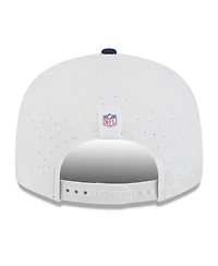 New Era Men's White/Navy Denver Broncos 2025 Nfl Training Camp Split Panel 9FIFTY Snapback Hat