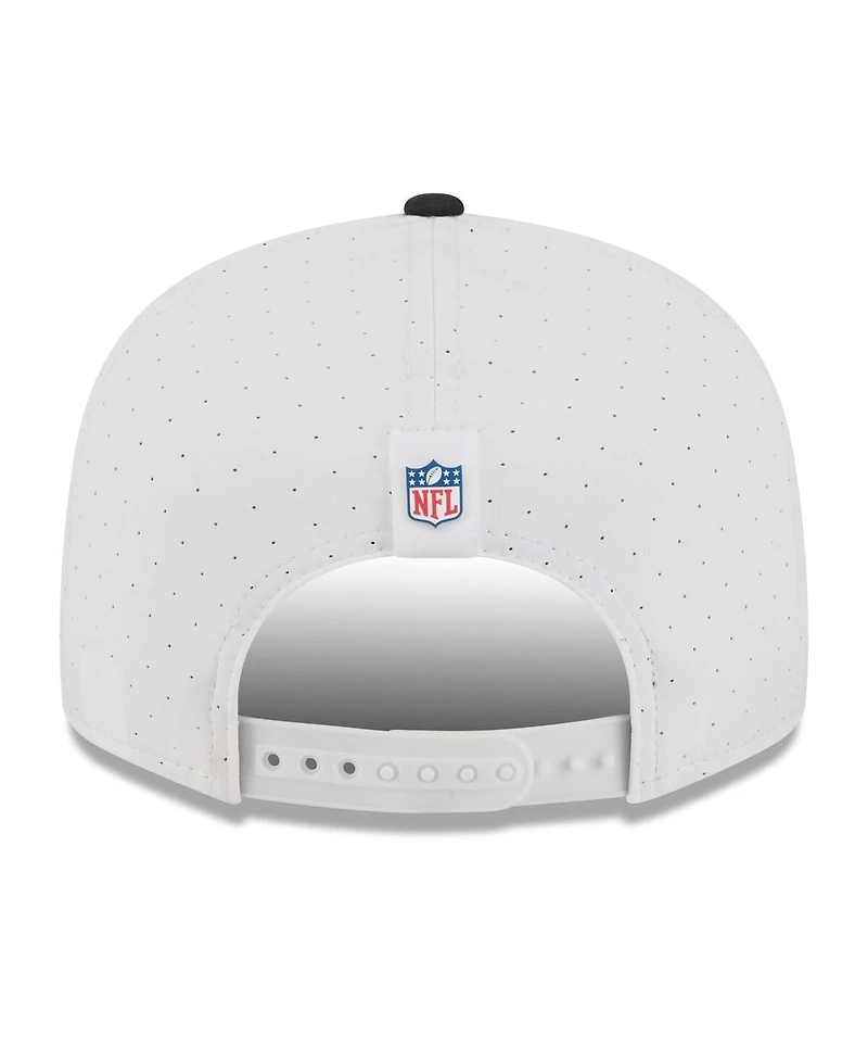 New Era Men's White/Black Baltimore Ravens 2025 Nfl Training Camp Split Panel 9FIFTY Snapback Hat
