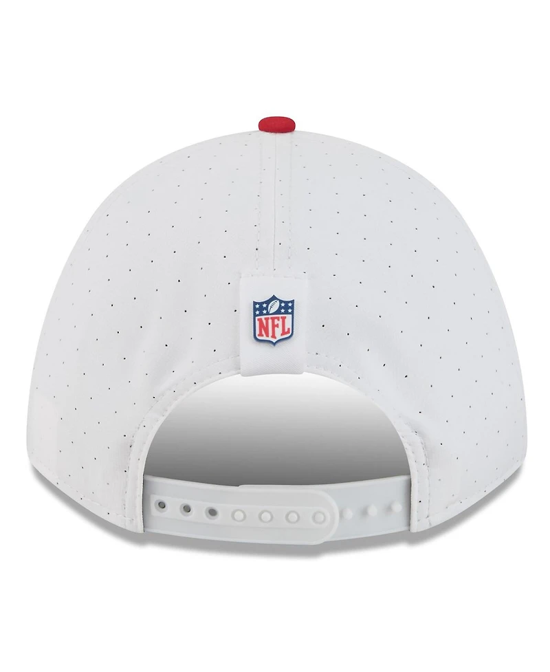 New Era Men's White/Scarlet San Francisco 49ers 2025 Nfl Training Camp A-Frame 9FORTY Adjustable Hat