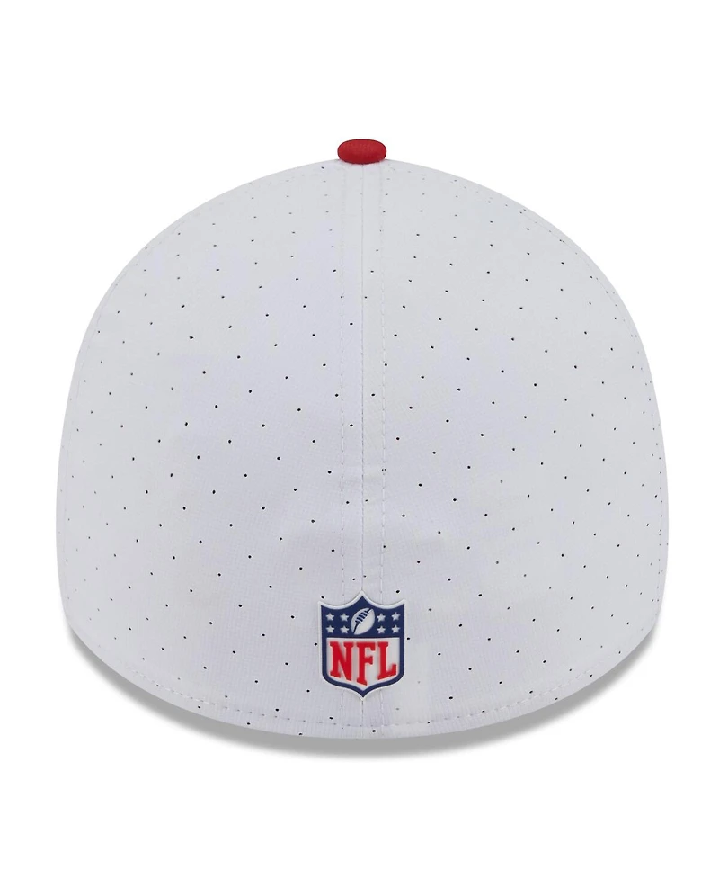 New Era Men's White/Red Tampa Bay Buccaneers 2025 Nfl Training Camp 39THIRTY Flex Hat